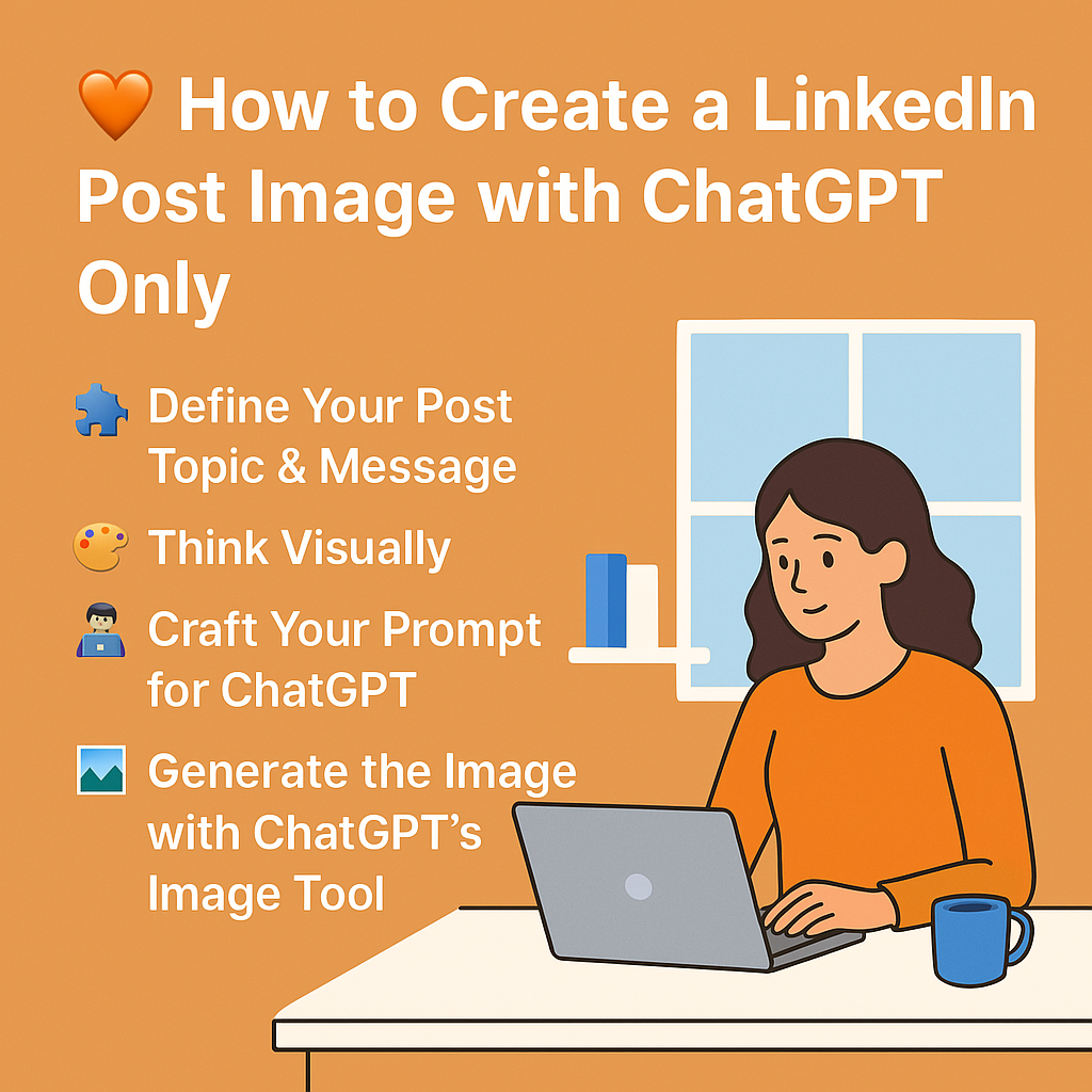 🧡 How to Create a LinkedIn Post Image Using ChatGPT Only 🔥 (No Design Tools Needed!)